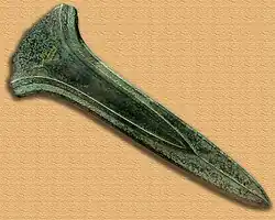 Image 8A late Bronze Age sword or dagger blade (from History of technology)