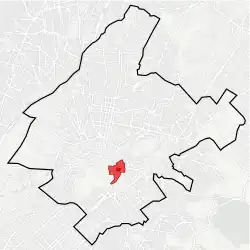 Location of neighborhood in the municipality of Athens