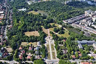 The Jan Kasprowicz Park and Bright Meadows Square in Łękno.