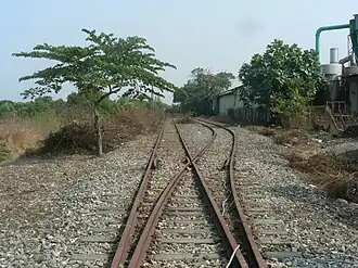 A surviving headshunt on the Donggang Line