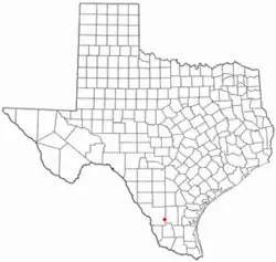 Location of Bruni, Texas