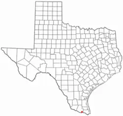 Location of Llano Grande, Texas