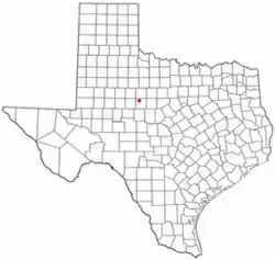 Location of Merkel, Texas