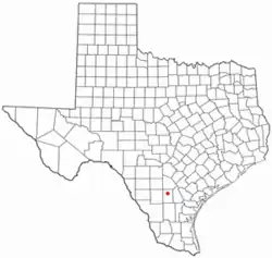 Location of Tilden, Texas