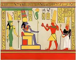 Taharqa with Queen Takahatamun at Gebel Barkal