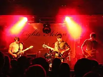 Performing live at Sheffield O2 academy in March 2009.