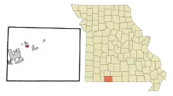 Location of Rockaway Beach, Missouri