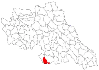 Location in Iași County