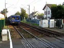 The train heading for Gare du Nord in Paris