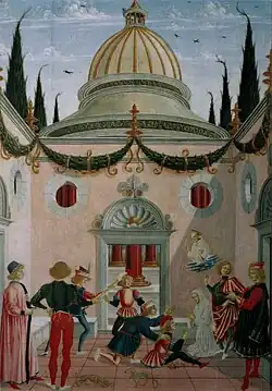 Saint Bernardino Appearing After His Death and Curing Giovanni Antonio da Parma, Injured by a Shovel