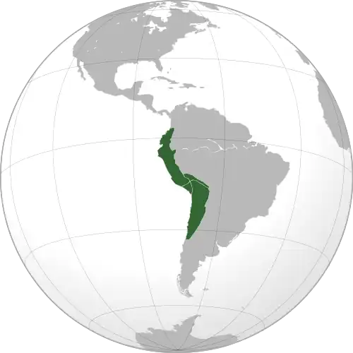 The Inca Empire at its greatest extent, c. 1525