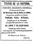 billboard of the Compañía Dramática Española