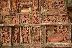Terracota panels in Gopaleswar Shiva Temple at Bankati