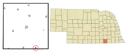 Location of Hubbell, Nebraska