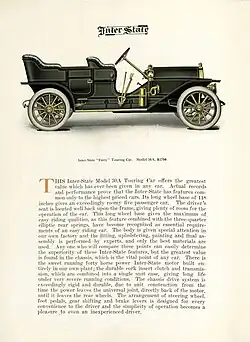 1911 Inter-State Forty Touring Car Model 39A from brochure
