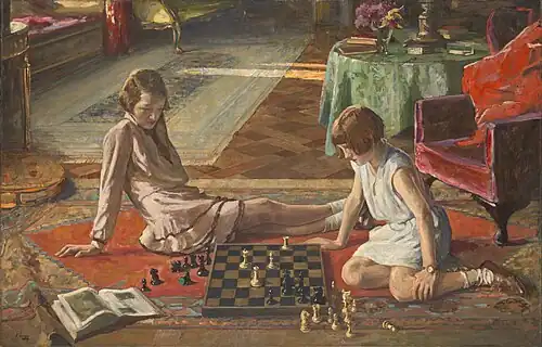 Image 23John Lavery, 1929, The Chess Players (from Chess in the arts)
