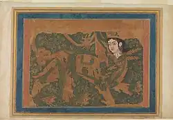 Buraq - mythical creature, composite painting, with a human head on composite creature, 1660-80, Metropolitan Museum of Art