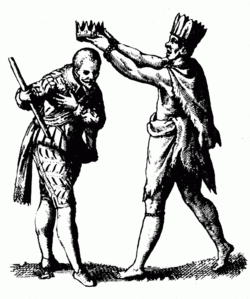 Natives of California greet Sir Francis Drake