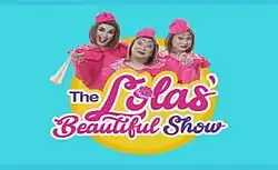 An image of Paolo Ballesteros, Wally Bayola and Jose Manalo, over a cyan background. The show title is displayed on the center of the image.