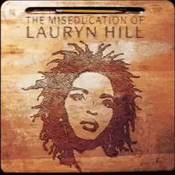 The album title and Lauryn Hill's head are etched on a wooden desk, also holding a pencil in a groove at the top.