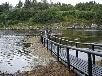 The floating bridge to Dry Island
