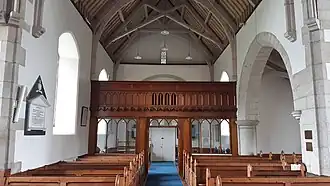 Looking west towards the entrance