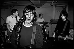 The Van Pelt performing in 1997 in Glasgow; left to right: Maryansky, Leo, O'Brien, Yasuda