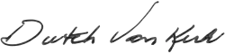Dutch Van Kirk signature