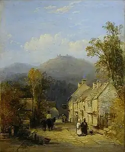 Street Scene, Llangollen by Thomas Creswick