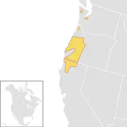 Distribution of the Mazama pocket gopher