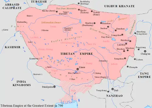 Tibetan Empire in 790