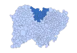 Location in Salamanca