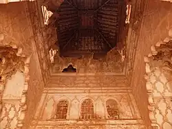 Remains of the former muqarnas cupola in front of the mihrab (2015 photo)