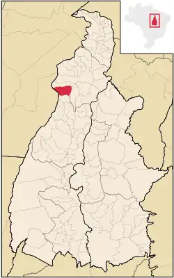 Location in Tocantins state