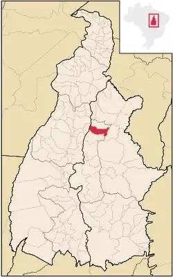 Location in Tocantins state