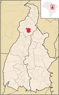 Location of Nova Olinda in the State of Tocantins