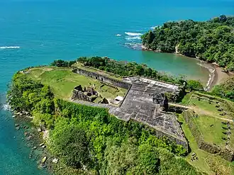 Present-day view of Fort San Lorenzo on the mouth of the Chagres River
