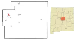 Location of Tajique, New Mexico