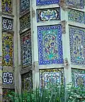 An example of Chauburji's Persian-style tilework.
