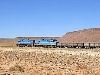 Train near Kolmanskop in 2019