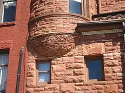 Sandstone carving, Traphagen House (1892)