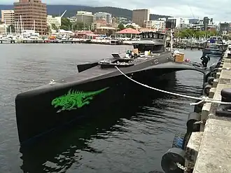 MV Gojira at port in Hobart, Tasmania.