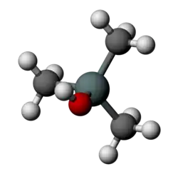 Ball and stick model of trimethylsilanol