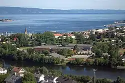 View of the Trondheim Spektrum sports hall on the Øya peninsula (2012)