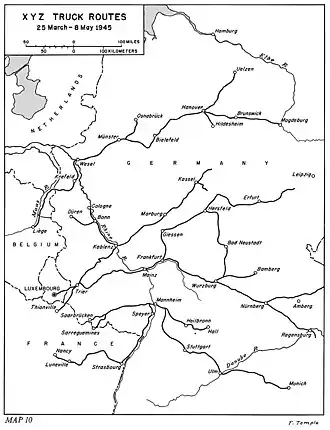 Map of the motor transport network