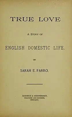 Front Page of Novel