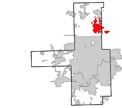 Location of within Tulsa County, and the state of Oklahoma