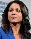 Representative and 2020 presidential candidate Tulsi Gabbard from Hawaii (2013–2021)[56][20]