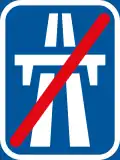 End of motorway