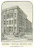 Broad and Clinton bldg, circa 1891 (razed)